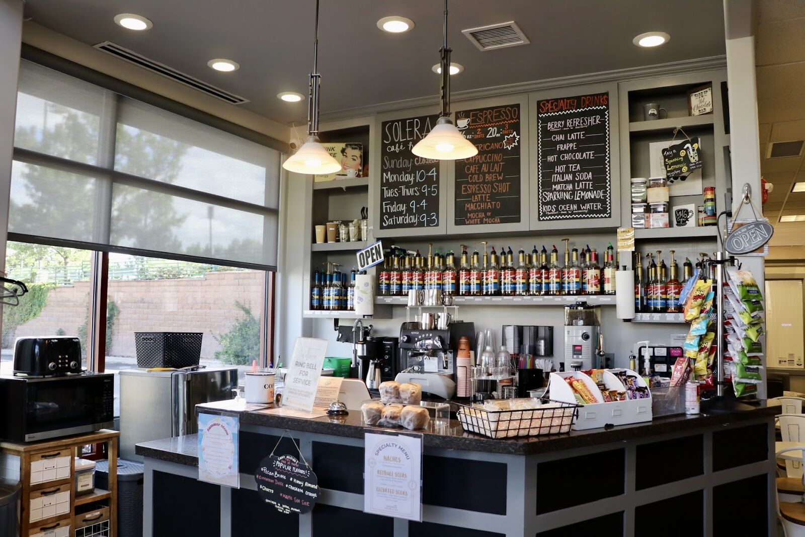 Coffee bar in the lobby of the Forsstrom Drive building in Lone Tree, CO