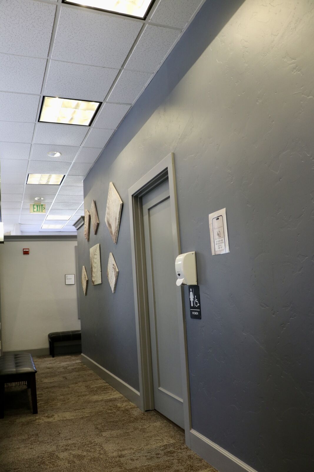 Second-Floor Hallway to Suite 227 Second-floor hallway leading to Suite 227, Ni Hao Nail Studio, Lone Tree Colorado